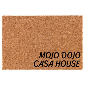 Mojo Dojo Casa House CORNER Coir Doormat Welcome Front Door Mat New Home Closing Housewarming Gift