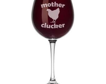 Stemless Wine Tumbler Coffee Travel Mug Cup Lid Mother Clucker Hen Chicken Funny 