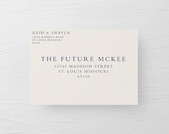 Wedding Response Envelope Template | Elegant & Minimal Wedding Envelope | White Stationery | Luxurious Anna Digital Response Envelope