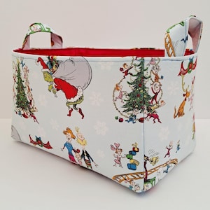 Wie Grinchy Weihnachtskorb, Fabic bin, Weihnachtsgeschenk-Caddy, Aufbewahrungsorganisation stahl