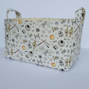 Star wars fabric basket, Storage organizer bin container, Superhero baby shower gift, Toys box, Book caddy