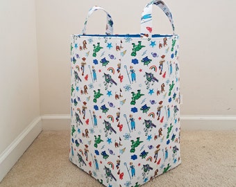 Toy story laundry hamper, Storage basket,  Nursery organizer, Toy fabric bin, baby shower gift