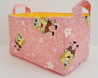 Spongebob storage basket, Fabric organizer bin container caddy