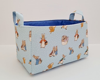 Storage basket, Peter Rabbit characters, Fabric box, Toy organizer bin, Diaper caddy container