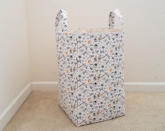 Stars wars laundry hamper basket, Toy storage bin, Nursery fabric organizer, Baby yoda shower gift