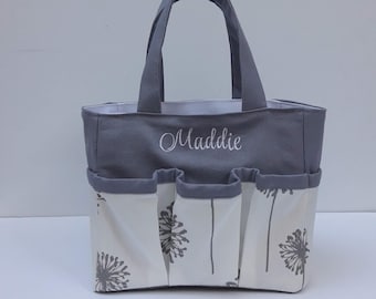 Shower caddy personalized, Dandelion waterproof storage tote bag, College dorm storage organizer
