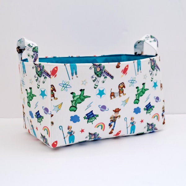 Storage basket, Toy story fabric bin, Nursery organizer, Diaper caddy - Personalization available
