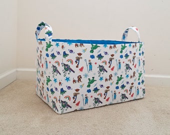 Toy story laundry hamper, Storage basket,  Nursery organizer, Toy fabric bin, baby shower gift