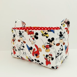 Mickey fabric storage bin, Nursery basket organizer, Toy storage container