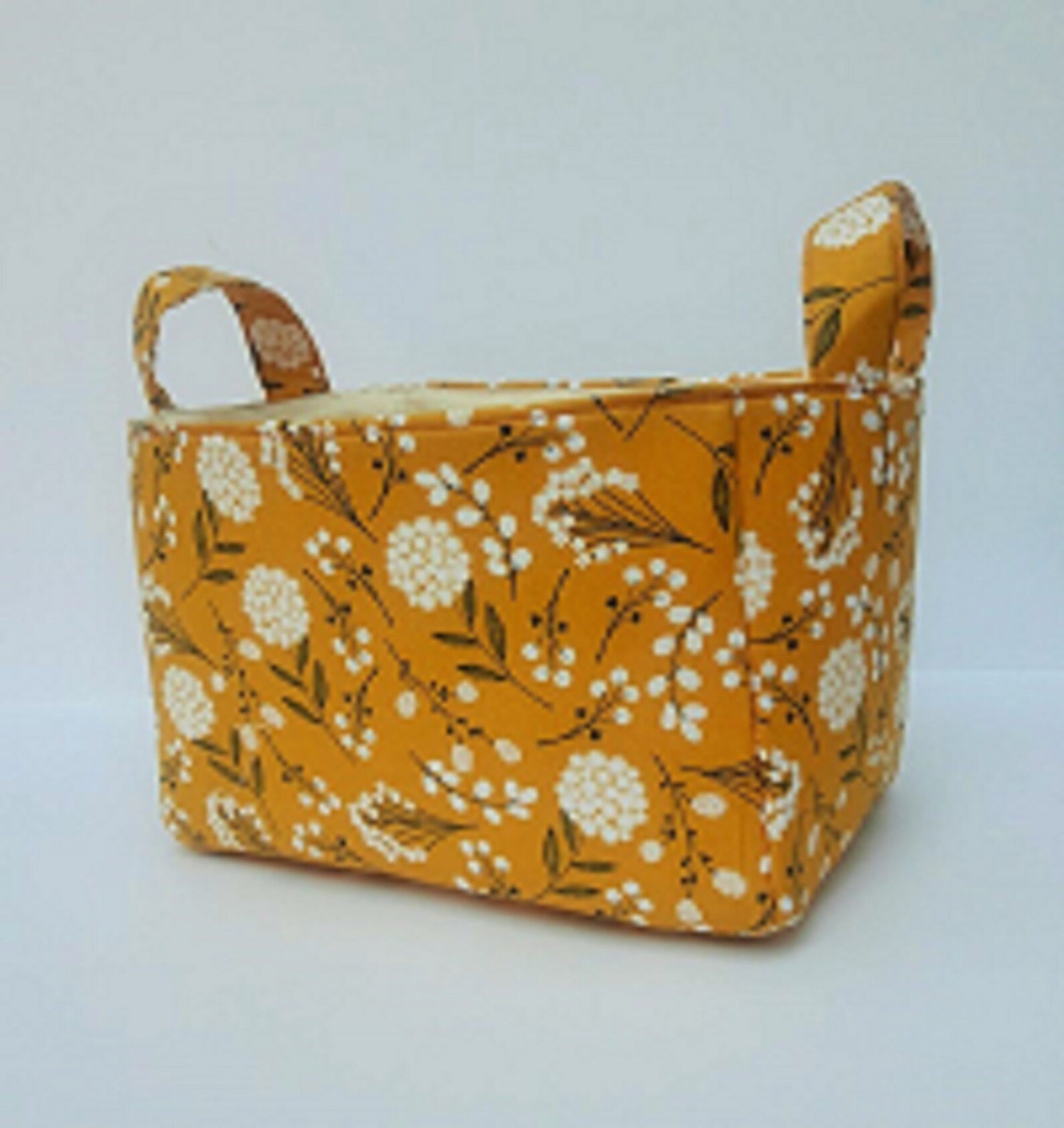 Boho Mustard Fabric Storage Basket Mustard Yellow Dandelion Etsy UK