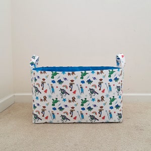 Toy story laundry hamper, Storage basket, Nursery organizer, Toy fabric bin, baby shower gift Chest 20"x12"x12"