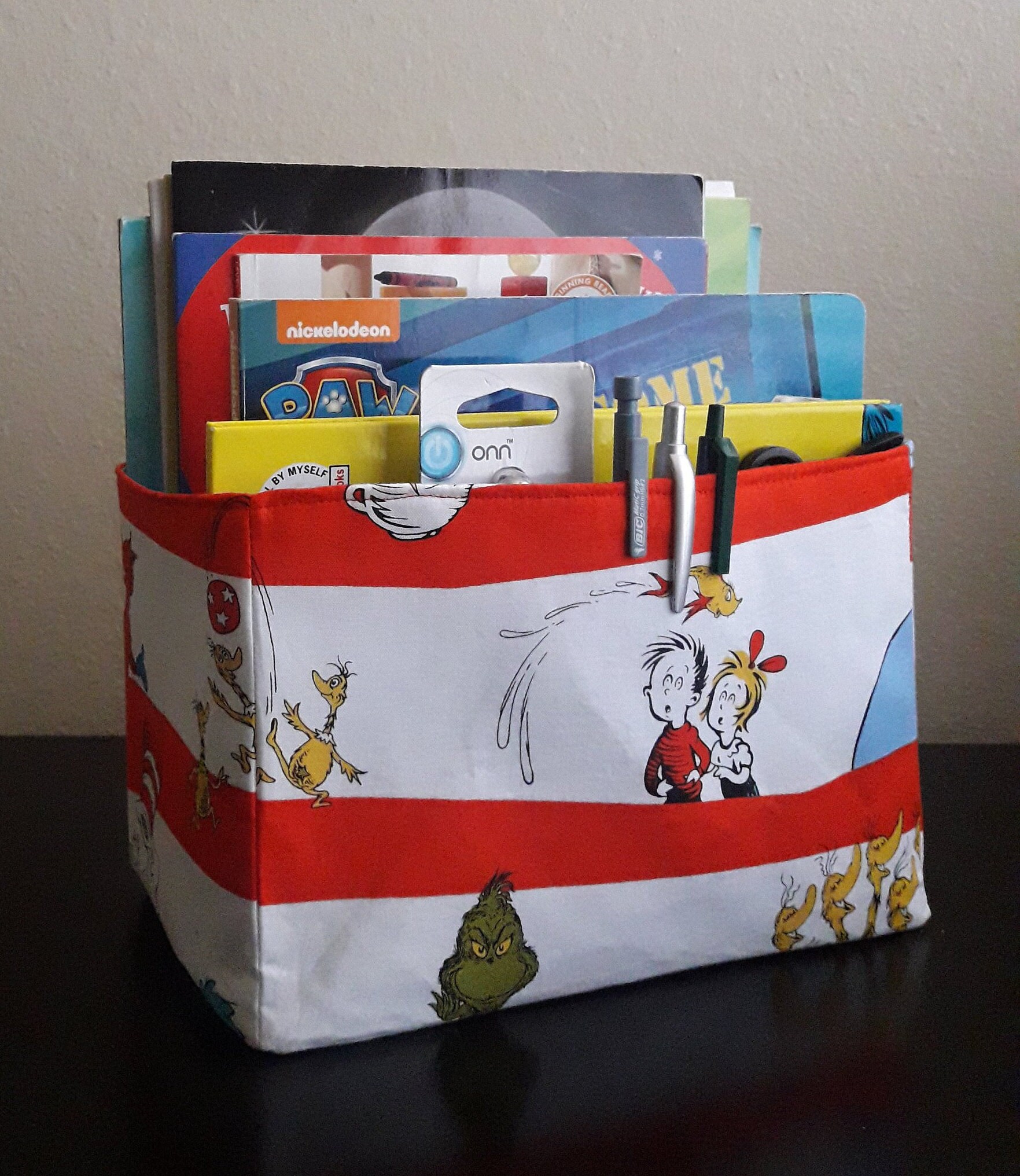 Dr Seuss Storage Basket Nursery Organizer Fabric Bin Baby Etsy