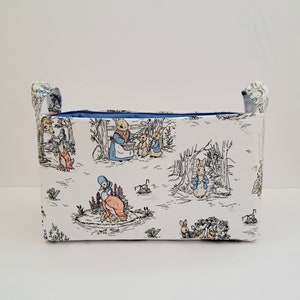 Peter Rabbit fabric basket, Bunny storage bin, Diaper caddy organizer image 3