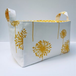 Storage basket, Dandelion canvas fabric organizer bin, diaper caddy container