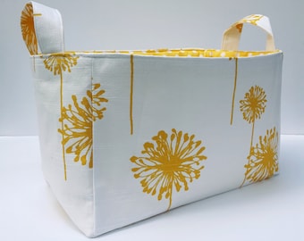 Storage basket, Dandelion canvas fabric organizer bin, diaper caddy container