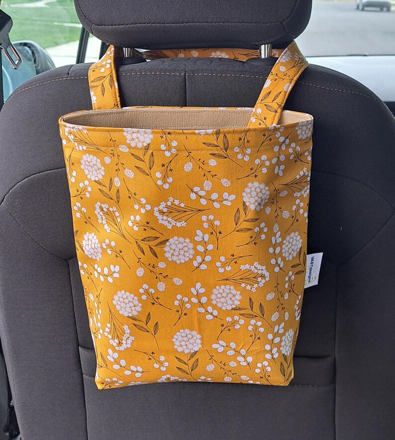 Car trash bag, Waterproof Lined with hook and loop closure - Car accessories image 2