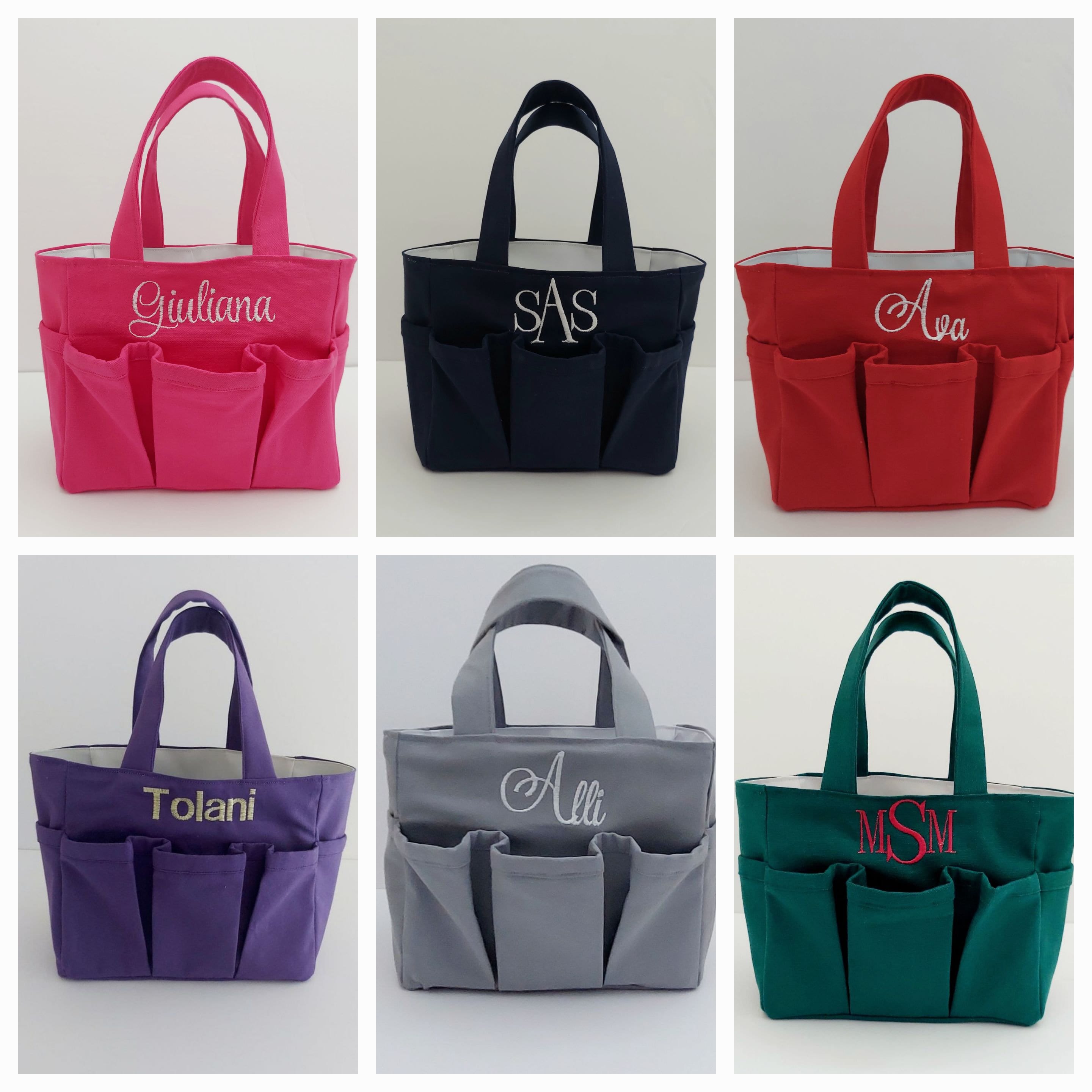 Personalized shower caddy, Waterproof beach tote bag, College dorm storage organizer