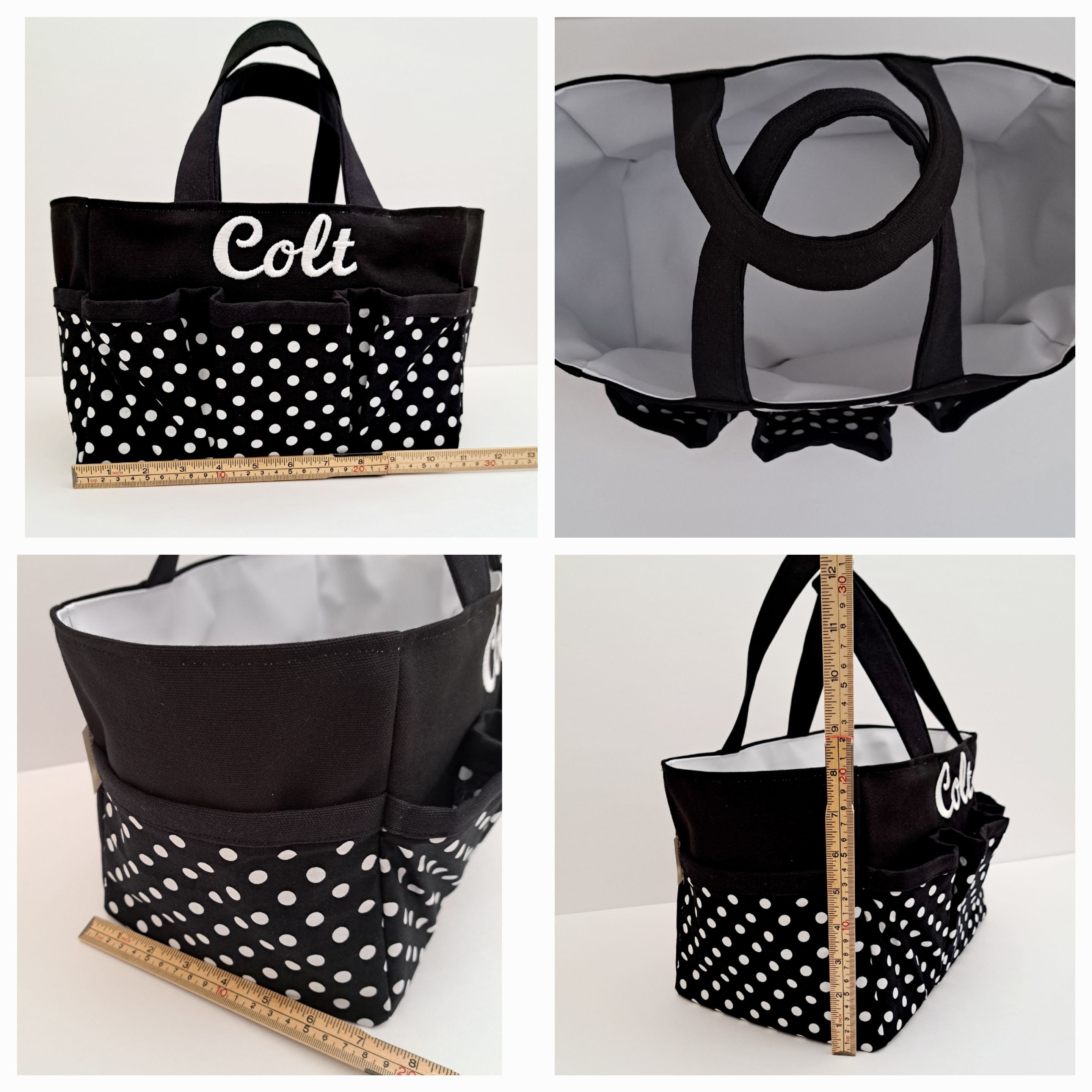 Shower caddy personalized, Waterproof canvas tote bag, College dorm storage organizer