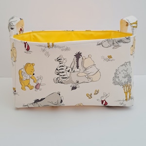 Winnie the pooh storage basket, fabric organizer bin, diaper caddy, Toy container image 3