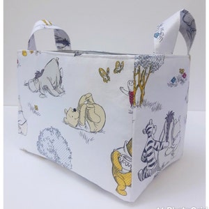 Winnie the pooh storage basket, fabric organizer bin, diaper caddy, Toy container image 2