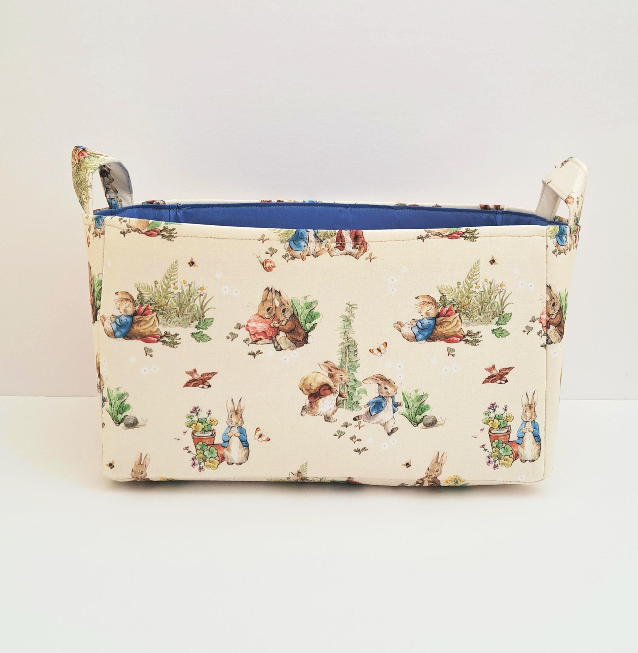 Peter Rabbit Storage Basket, Fabric Bin, Nursery Organizer Container ...