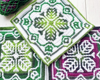 Mosaic Emerald Spray Crochet Pattern