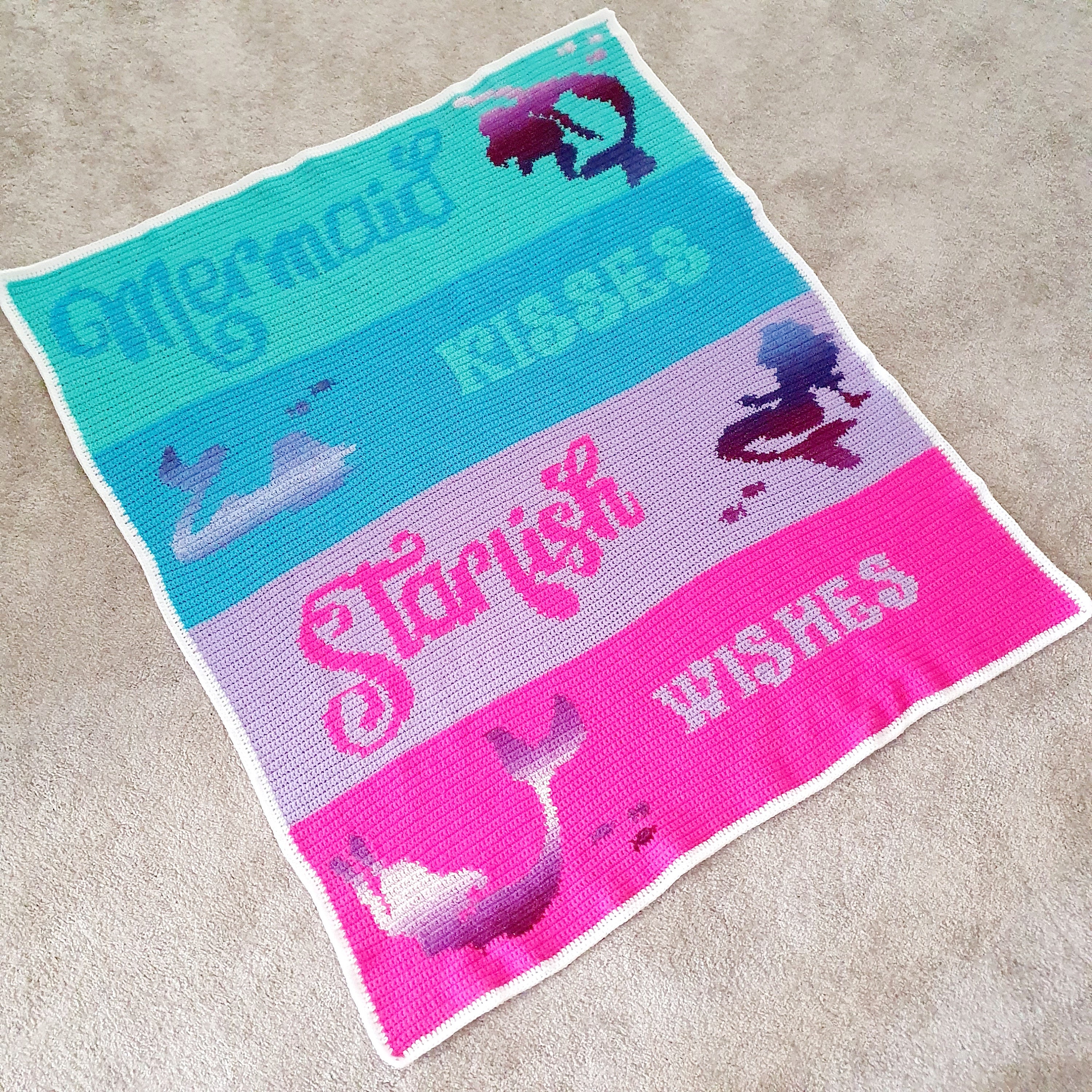 3 Mermaid Blankets Crochet Pattern Bundle