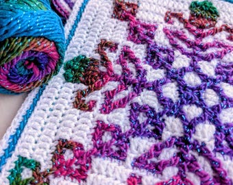 Mosaic Dusky Meadow Crochet Square Pattern