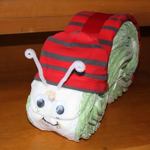 Baby Snail Diaper Cake for Boy, Girl or Neutral Gift