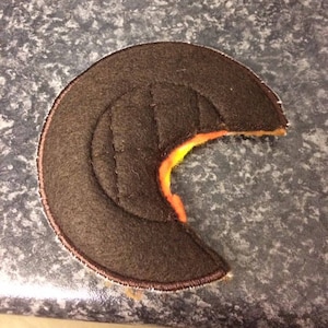 Jaffa Cake eaten embroidery design file 4x4