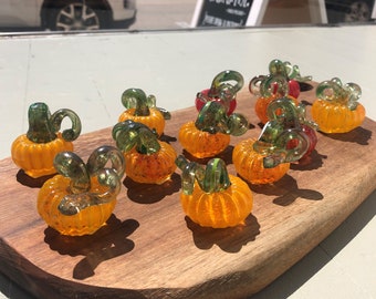 Mini Glass Pumpkins