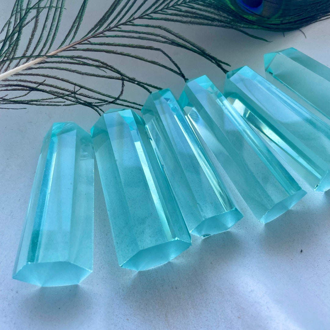 Blue Obsidian Towers Crystal Home Decor Stone Point Reiki Tool Healing