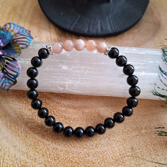 Amazon.com: Gemstone Healing Bracelet for Positive Energy/For  men/Unisex/Handmade/Stress Relief/Black Onyx, Smokey Quartz, Red Tigers  Eye, Hematite/With information card of crystal meanings : Handmade Products