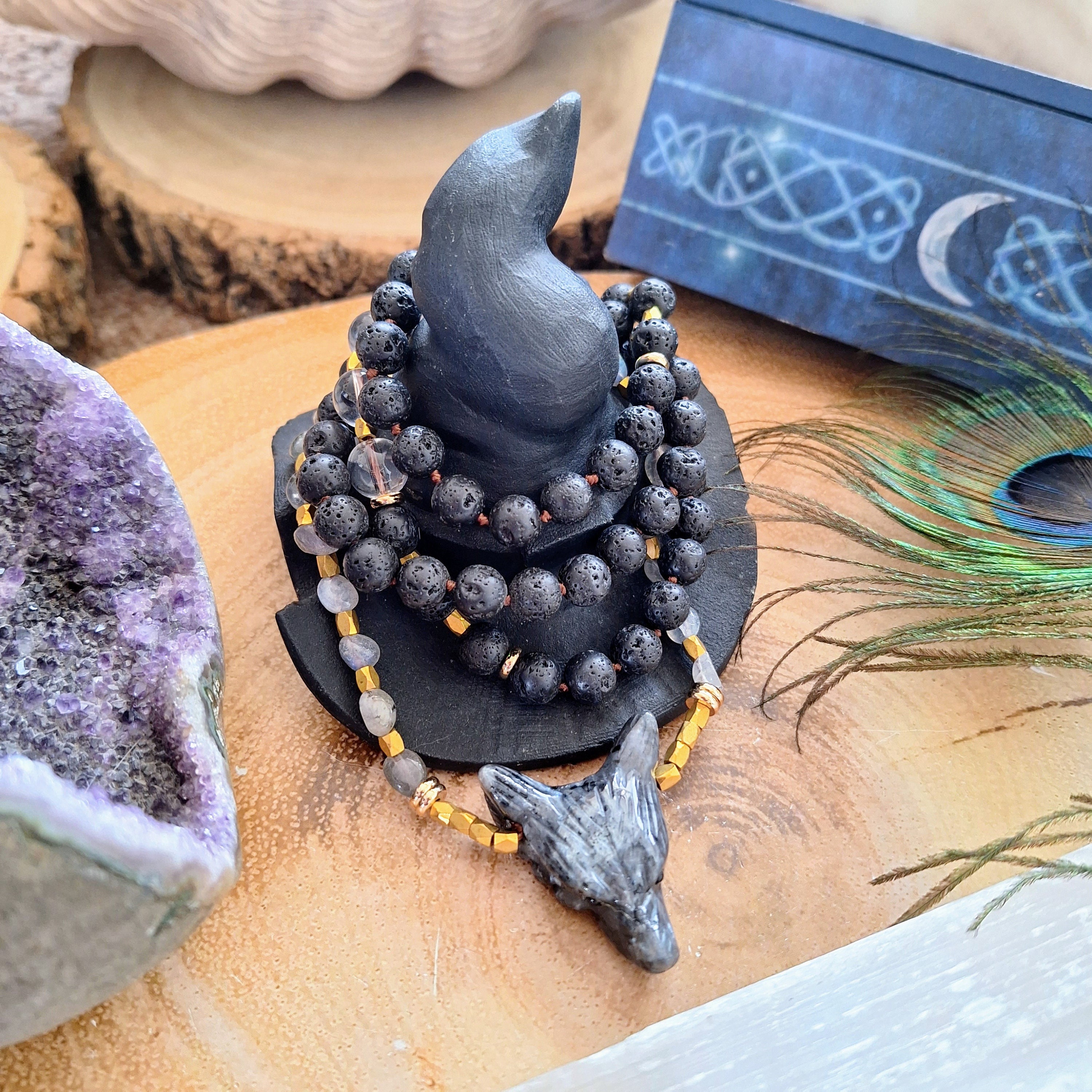 Larvikite Wolf - Etsy