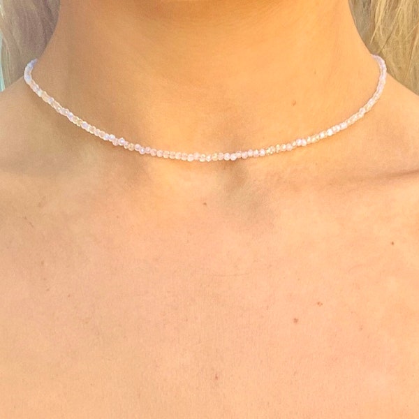 Opalite choker necklace minimalist crystal healing jewellery natural stone gift for her jewelry for women