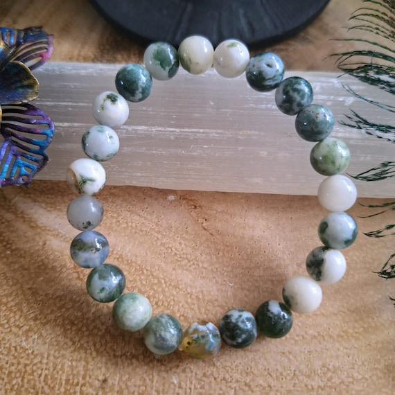 Moss Agate & Petrified Wood Wealth, Abundance & Pain Relief Premium Co –  Lily Rose Jewelry Co