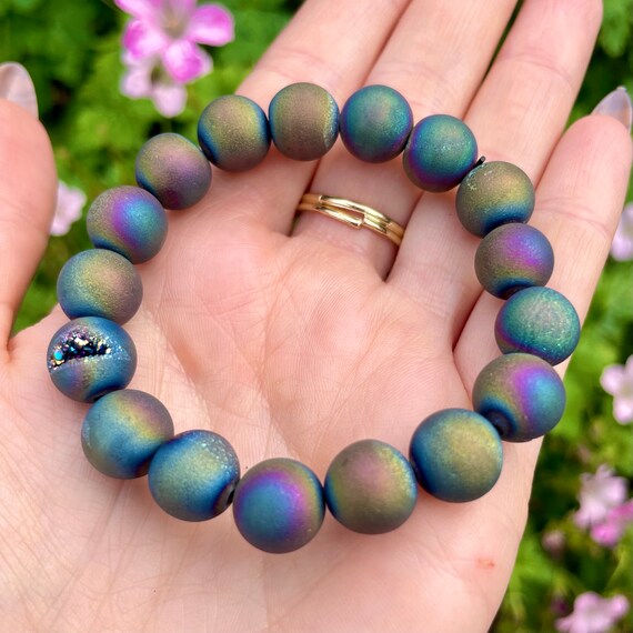 Druzy agate bracelet online