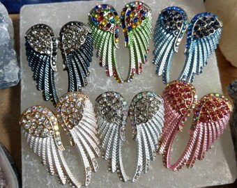 SKZKK Angel Wings Brooch Pins for Women Rhinestone Pendant Alloy Unisex Brooch Sweater Brooch Clip,Brooch Pins for Clothing Fashion Silver SKZKK Angel Wings Brooch Pins for Women Rhinestone Pendant Alloy Unisex Brooch Sweater Brooch Clip,Brooch Pins for Clothing Fashion Silver