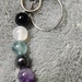 Empath Protection Crystal key ring chain Bag Charm with Rose Quartz, Malachite, Hematite, Fluorite, Amethyst and Black Tourmaline