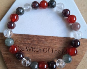 Aries bracelet: zodiac crystal jewellery birthday gift