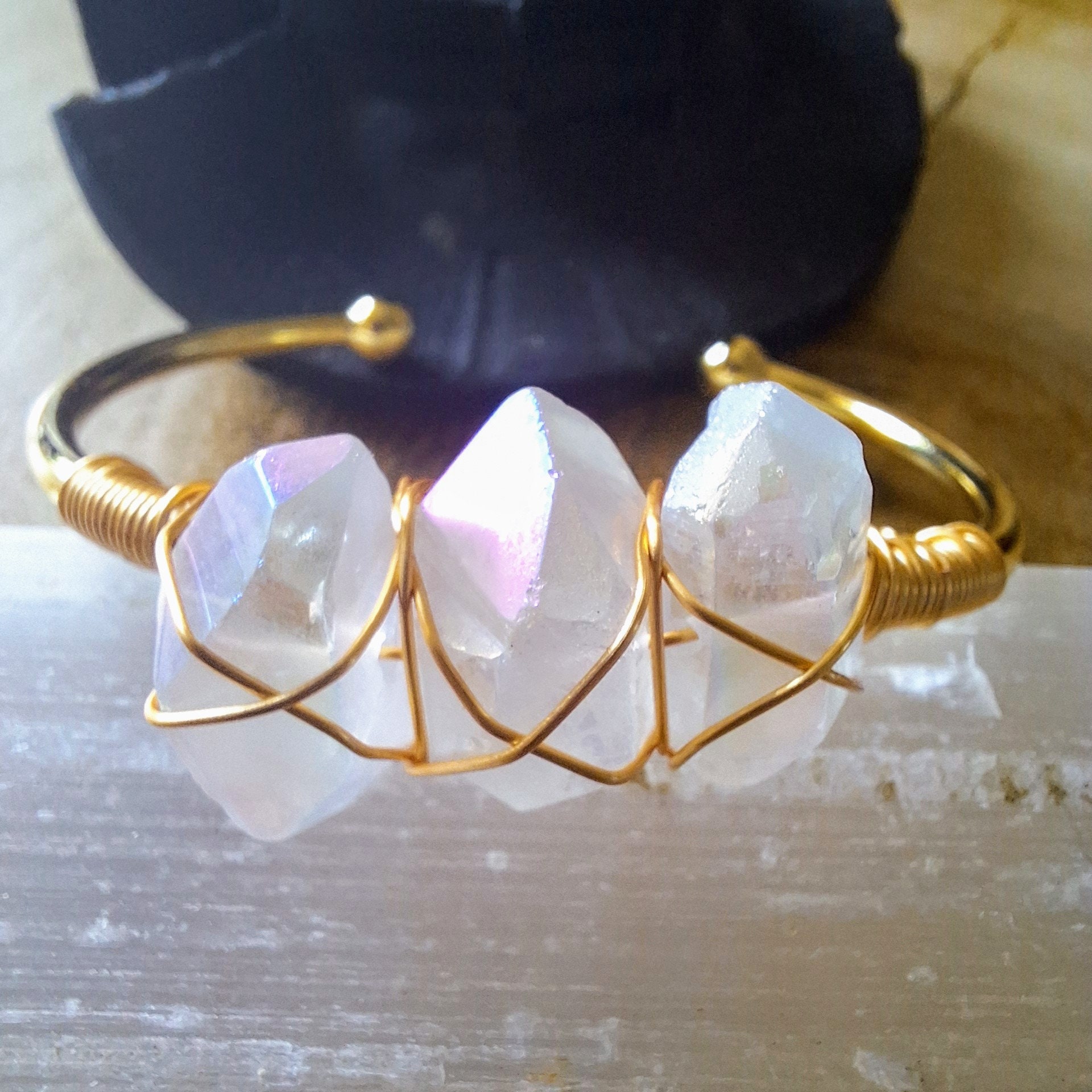 Marina Cuff in Rose Quartz Marina Cuff in Rose Quartz