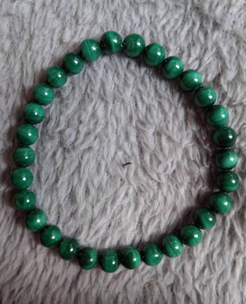 Malachite Bracelet Crystal Healing Natural Stone 6mm 8mm or Etsy UK