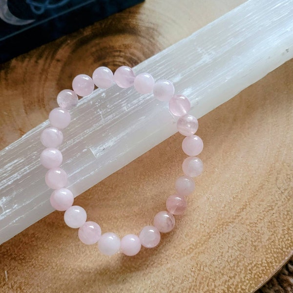 Pink Quartz Bracelet Etsy