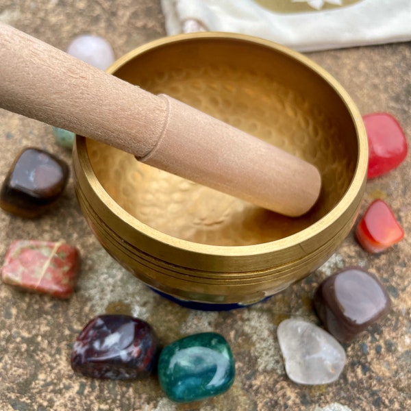 Singing bowl set bowl for crystal cleansing meditation sounds and mindfulness chakra alignment and reiki 80mm