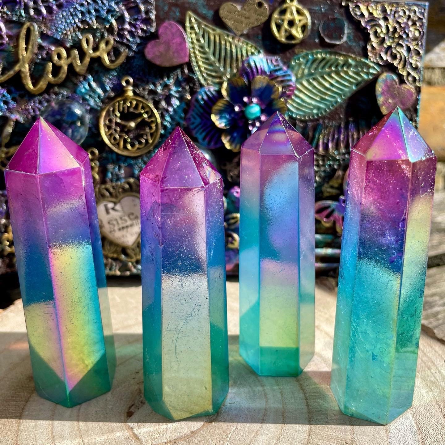 Rainbow Quartz Point - Etsy Rainbow Quartz Point - Etsy
