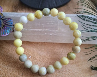 Yellow Jasper Bracelet: Natural Stone Healing Crystal Jewellery