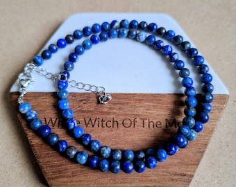 Lapis Lazuli Choker Necklace: Minimalist Crystal Healing Jewellery