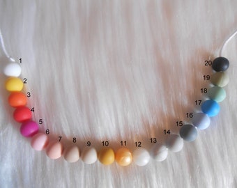 Perle en silicone  12 mm ,vendu par lot de 5