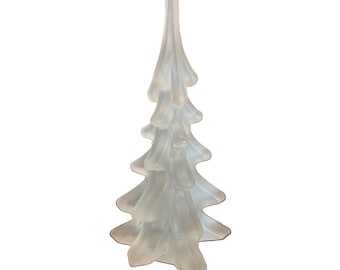 Vintage Art Glass Christmas Tree Frosted Glass Decor Unbranded (C6)