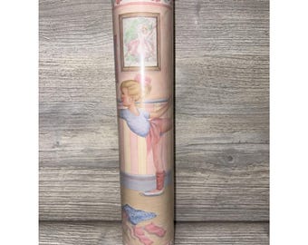 NEW Vintage Laura Ashley Home Ballet Multi Rose Wall Paper Border Roll (D2)